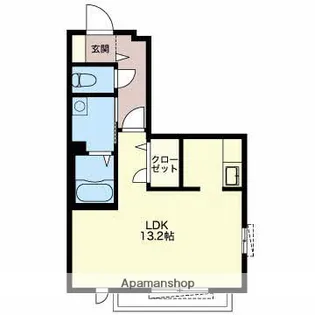 クラヴィエ ペンテD【101号室】の間取り