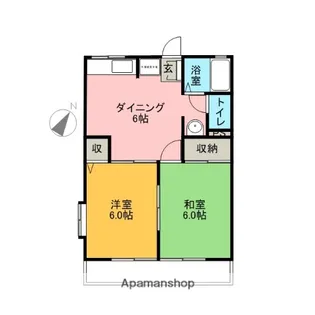 パレスエンドウB【2階】の間取り