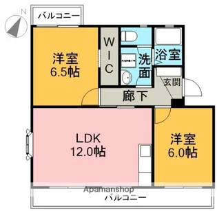 コーポラス落合 Ⅱ【305号室】の間取り