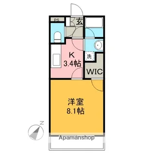 サニーハイツ三園Ⅱ【1階】の間取り
