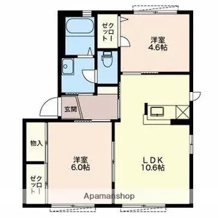 LACOUR【A101号室】の間取り