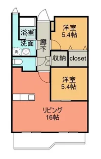 トゥールトロー【303号室】の間取り