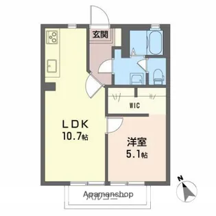 パルティータ伝法【201号室】の間取り