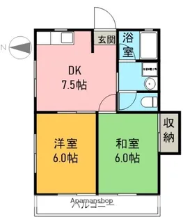 コーポ田中【203号室】の間取り
