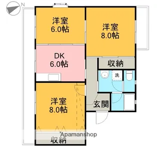 スカイヒル21Ⅰ【206号室】の間取り