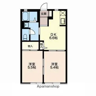 タウンハウス美里F【101号室】の間取り