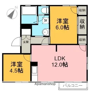 コーポTY C【201号室】の間取り