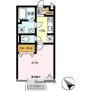 リヴェール アンジュ【2階】の間取り