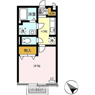 リヴェール アンジュ【1階】の間取り