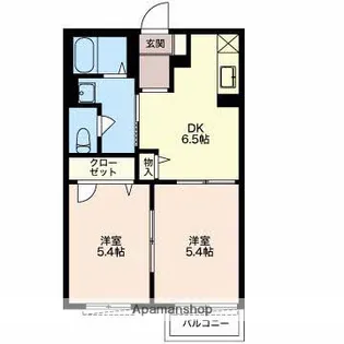 コーポサンライズ【202号室】の間取り