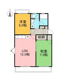 カーサカジマII【1階】の間取り