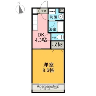 メゾンタケミネ【302号室】の間取り