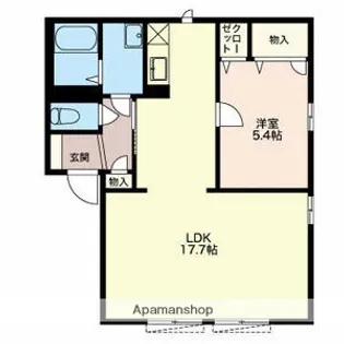 サンハイツ富士岡A【101号室】の間取り
