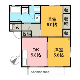 ファミールC【202号室】の間取り