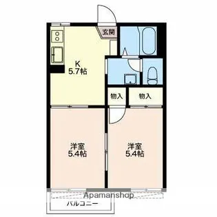 ビーフリー佐野C【101号室】の間取り