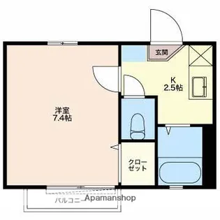 タウンコート中央【2階】の間取り