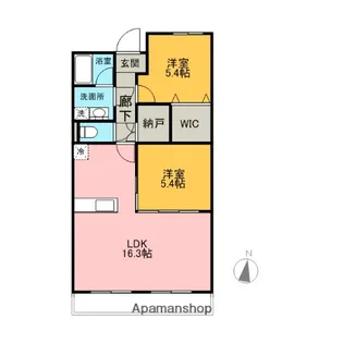 アルストロメリア【302号室】の間取り