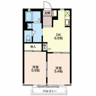 タウンコート伝法【201号室】の間取り