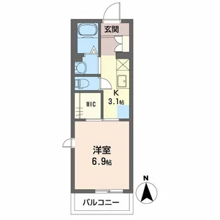 ファーストアパートメントWILL【1階】の間取り