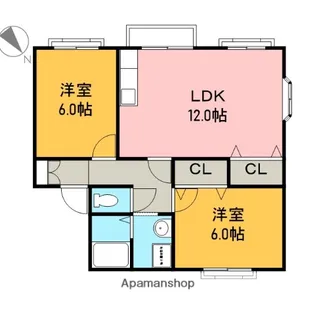 富士光コーポ蓮台【201号室】の間取り