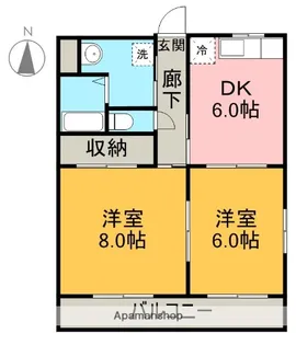 エレガントライフ2【303号室】の間取り