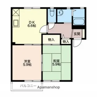 フォーレスENDO【A201号室】の間取り