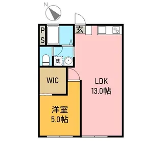リバティ粟倉A【101号室】の間取り