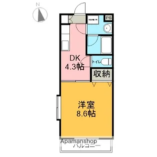 リバティーパル【4階】の間取り