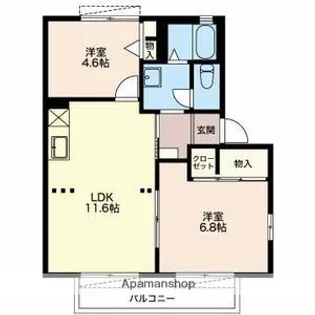 ふぁみーゆ193【A201号室】の間取り