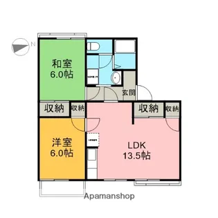 タウニィ石川【202号室】の間取り