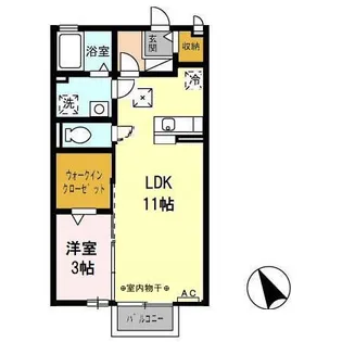 サン・アーミ【1階】の間取り