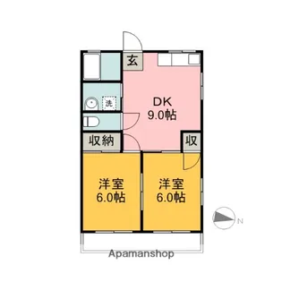 備前ハイツ【202号室】の間取り