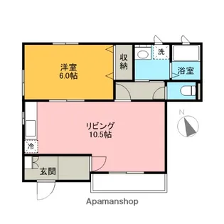 ヒルトップサザン【102号室】の間取り