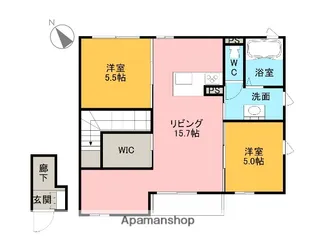 クラヴィエ ペンテ A【203号室】の間取り