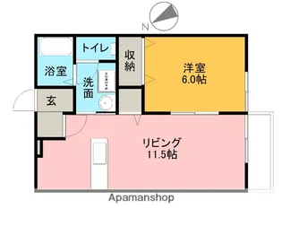 エルメゾンネクスト石坂【1階】の間取り