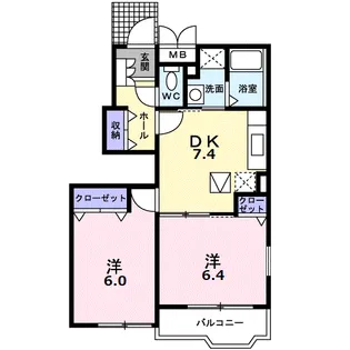 ガーデンハウス月代A【1階】の間取り