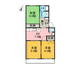 グリーンハイツ中里【301号室】の間取り
