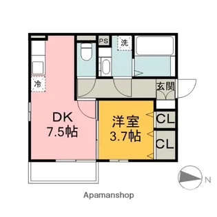 よろづや5A【1階】の間取り