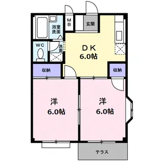 ウッディハイツ【1階】の間取り