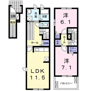 セレッソD【2階】の間取り