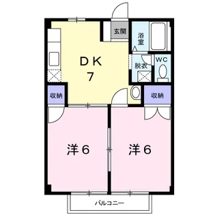 ニューシティエンドー【2階】の間取り