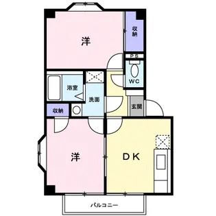 コリーヌよしかわA【2階】の間取り