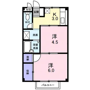エルディム.わか【2階】の間取り