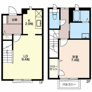 プチボナールA【102号室】の間取り