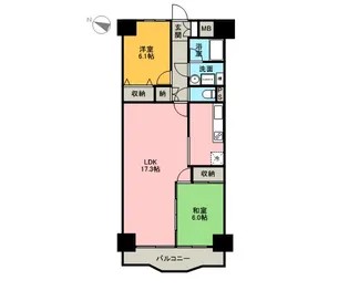 エンゼルハイム吉原【1202号室】の間取り