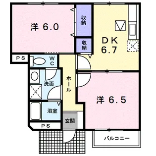 クレストールエム【1階】の間取り
