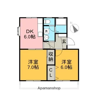 シティーリバーⅣ【A-1号室】の間取り