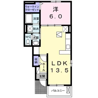 ゼフィール新富士【1階】の間取り