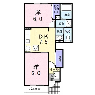 シーサイドパレス【1階】の間取り