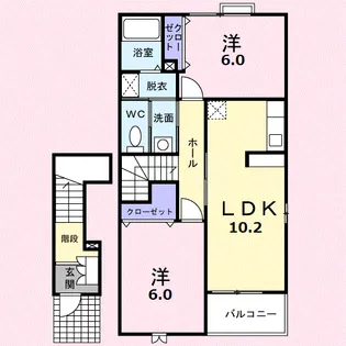 シーサイドパレス【2階】の間取り